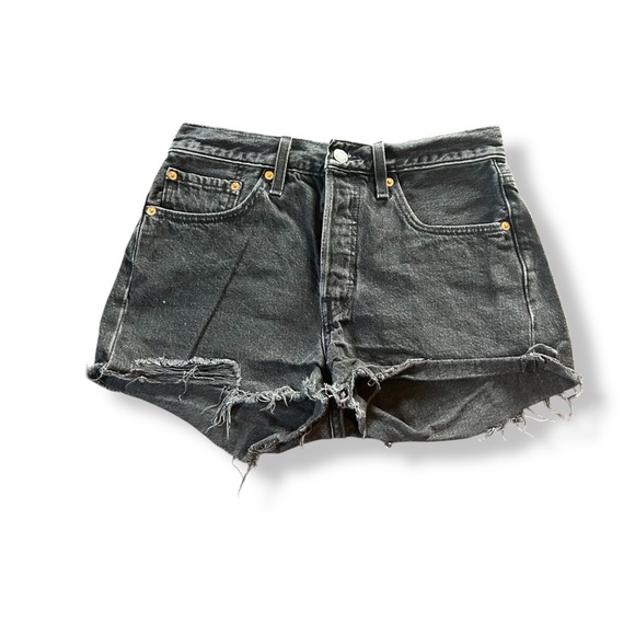[Levi's] Black Button Fly Shorts - Picture 1 of 11